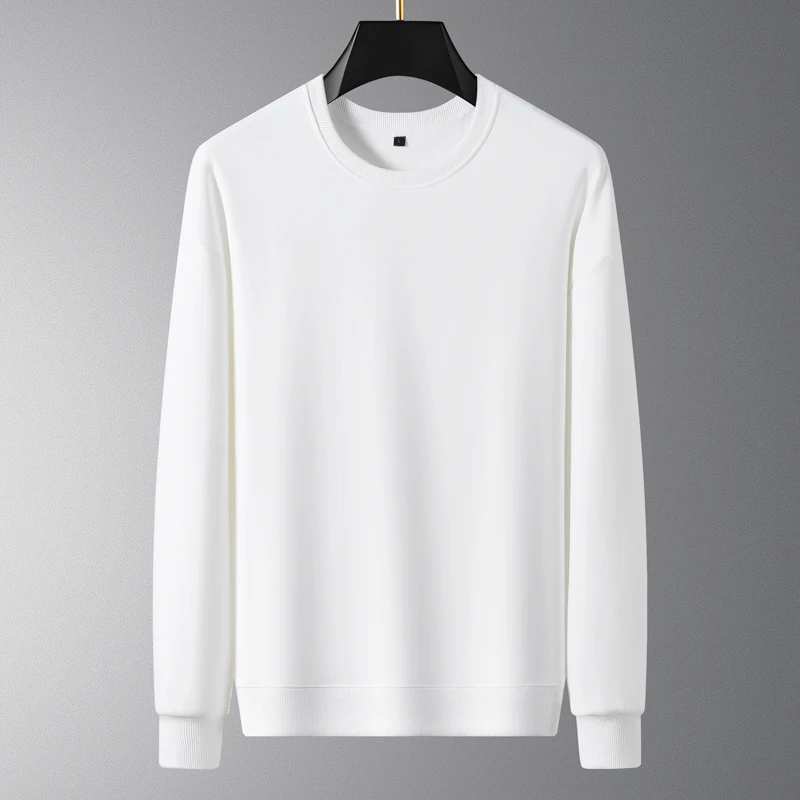 Elegant Fashion Harajuku Slim Fit Ropa Hombre Loose Casual All Match T-shirts O Neck Insert Pure Cotton Long Sleeve Sweatshirt