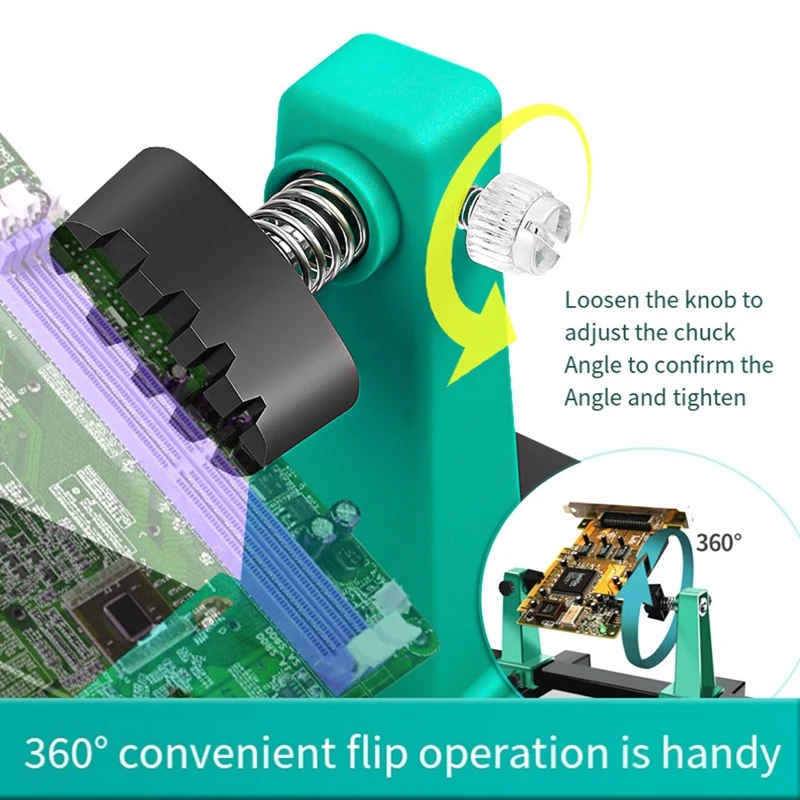 A82I-Circuit Board Holder Stable Adjustable PCB Welding Bracket Auxiliary Clamp Repair Tool Clamping Kit