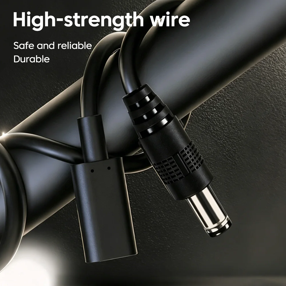 Type-c AC To DC Boost Cable Adjustable To 5/9/12/15/20V Fast Charging For Laptops USB C Male To DC Male Converter For Louter Fan - 3