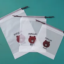 

1PCS Bear Transparent Drawstring Bag Multi Size Jewelry Packaging Bag Waterproof Shoes Storage Bag Cosmetic Bag