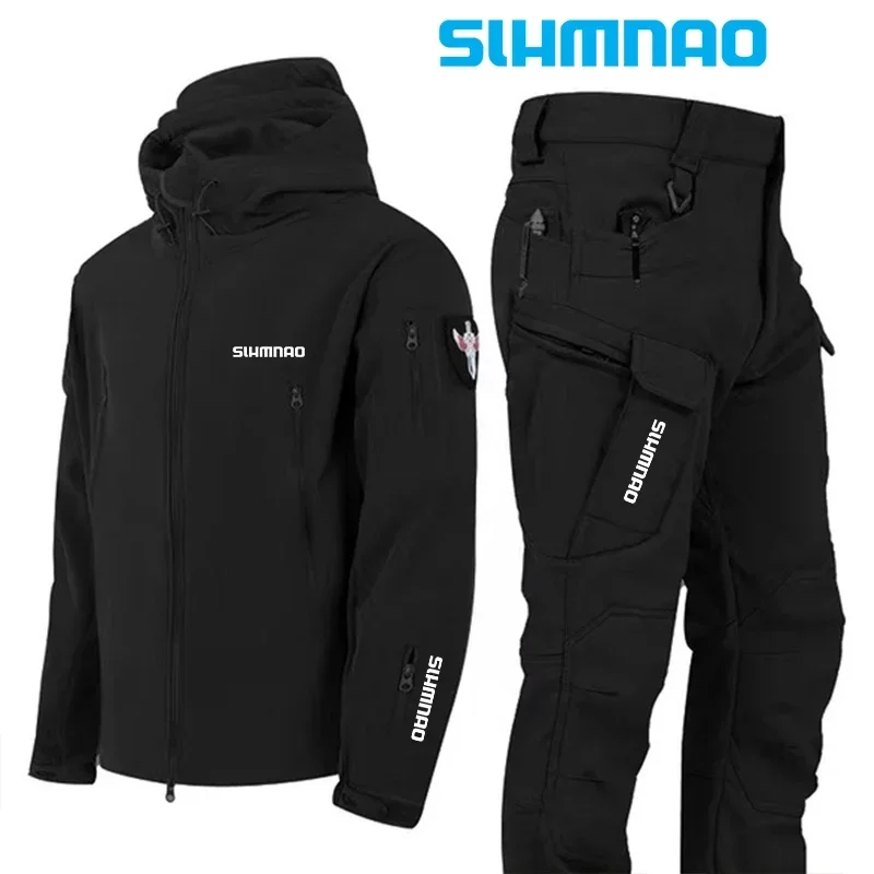 Fishing Shirt Tactical Shirt Men Windproof Waterproof Soft Shell Hooded