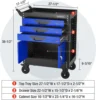 27.5 Inch 3-Drawer Rolling Tool Chest with Wheels, Portable Steel Tool Cabinets with Drawers 3