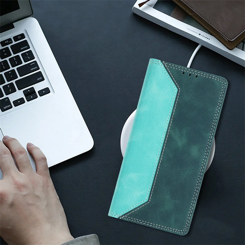 Elegant Magnetic Flip PU Leather Wallet Phone Case with Card Holder and Back Cover