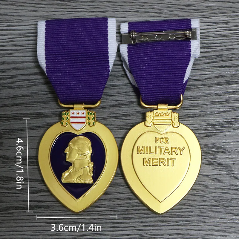 米軍勲章 Purple Heart 箱付4点セット 米軍勲章 Purple Heart② 米軍】勲章：Purple Heart BOXセット（本体＋