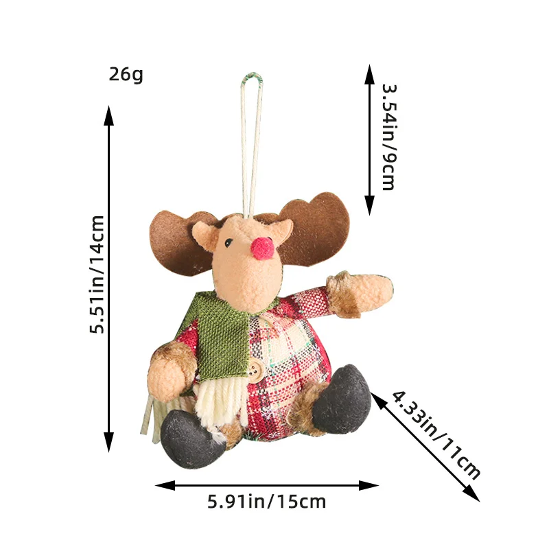 thumbnail image 1 of Christmas Standing Santa Claus Snowman Reindeer Ornament Long Legs Table Fireplace Decor Home Decoration Xmas Figurines Natal, 1 of 5