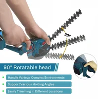 2 IN1 Electric Hedge Trimmer Pruning Saw Cordless Handheld Weeding Pruning Shear Shrub Mower Garden Tool For Makita 18V Battery 2