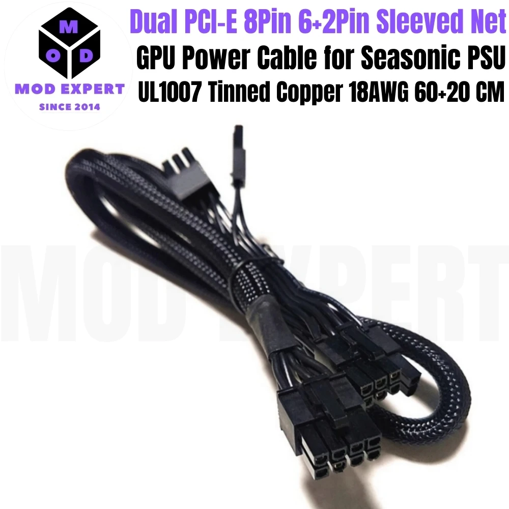 PCIe Dual 8Pin GPU Power Cable for Seasonic PRIME Ultra