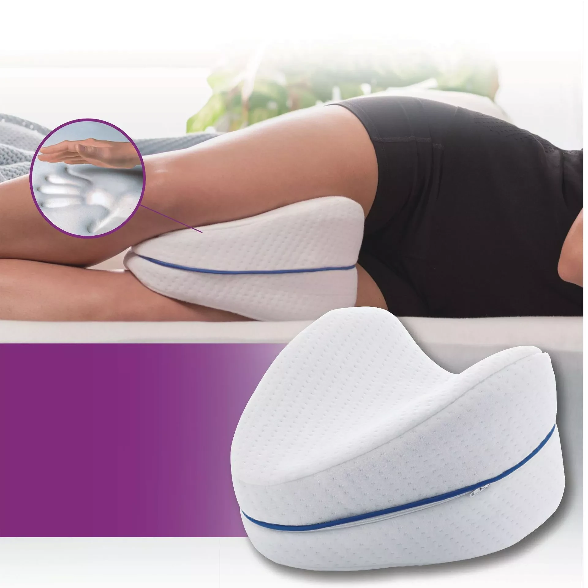 Foam Leg Pillow Sleep Orthopedic Sciatica Hip Joint Pain Relief Thigh