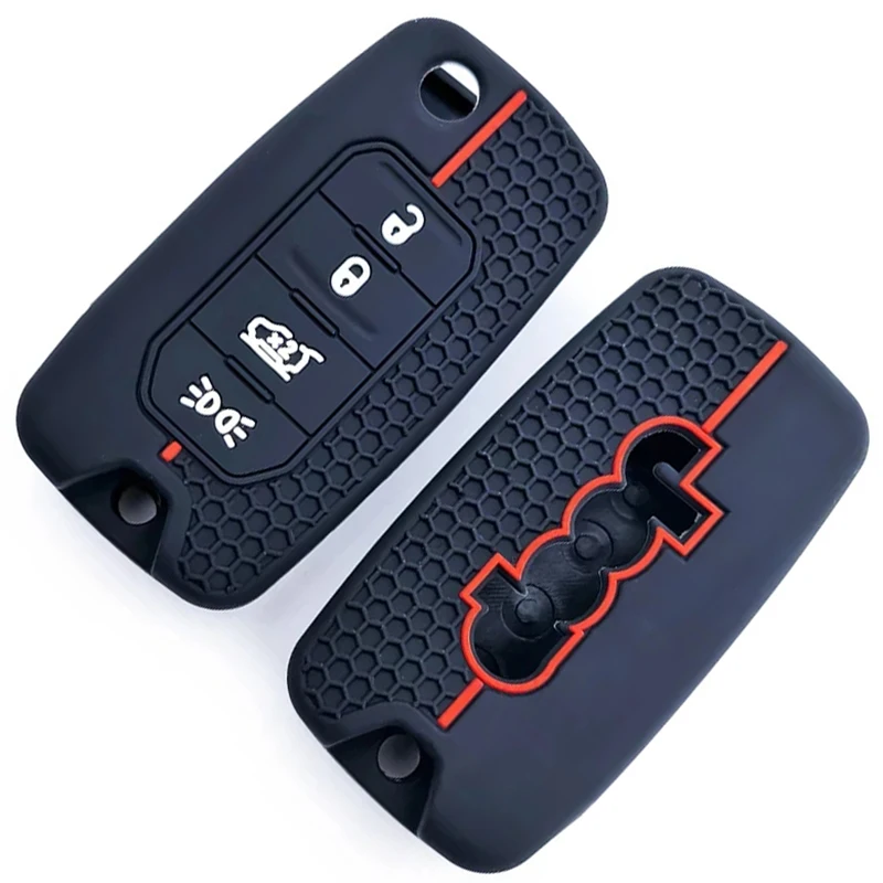 Silicone Car Remote Key Case Fob for Jeep Cherokee Compass S Renegade Grand Commander for Dodge Journey Challenger Jcuv Charger Silicone Car Remote Key Case Fob for Jeep Cherokee Compass S Renegade Grand Commander for Dodge Journey Challenger Jcuv Charger