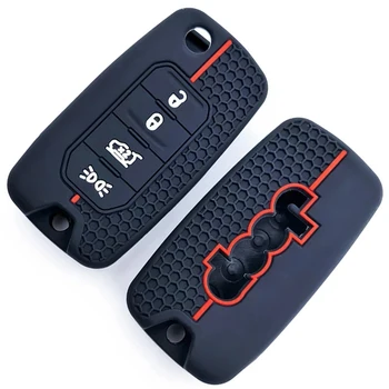 Silicone Car Remote Key Case Fob for Jeep Cherokee Compass S Renegade Grand Commander for Dodge Journey Challenger Jcuv Charger