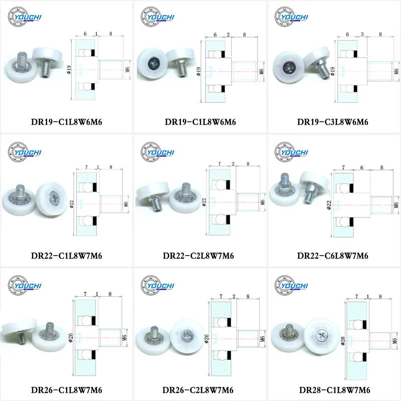 OD 19mm, DR19, C1L8W6M6, DR22, DR26, DR28, 10pcs