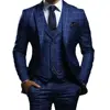 Elegant Classic Men's Suits Slim Fit 3 Piece Single Breasted Notch Lapel Regular Length Outfits High Quality Jacket Pants Vest 2
