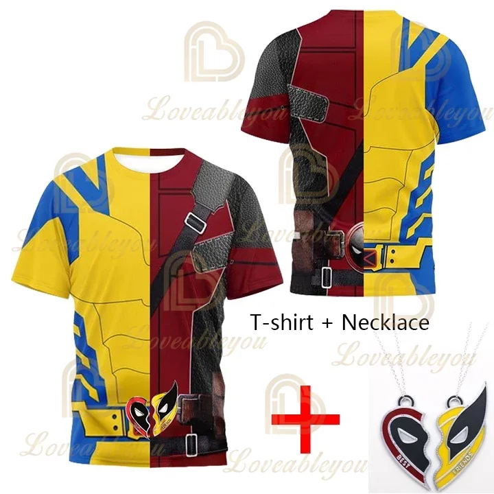 Disfraz de cosplay de Deadpool 3, camisetas de verano con estampado 3D para hombre, camisetas de compresión de manga corta con estampado de Wade Winston Wilson