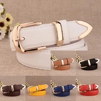 Women's Trousers Belt  Leather Trend White Belt Fashion High Quality Trouser Belts Solid Vintage Pin Buckle Ladies Strap LB2146- 1