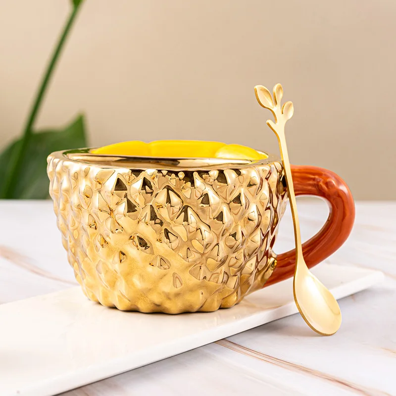 Cute Fruits Mug Creative Can Cartoon Ceramic Coffee Mug With - Temu