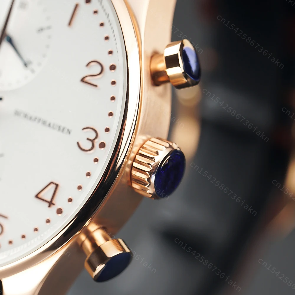 2022 Fashion New Men's Automatic Watch 44mm Sapphire Crystal Glass Stainless Steel Leather Strap Sports Leisure Waterproof