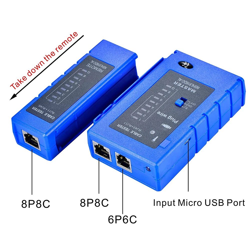 TEROW 10Pcs/Set Network RJ45 Repair Tools Kit Ethernet LAN Cable Tester Crimping Pliers for RJ45/RJ11/RJ12/CAT5/CAT6/Cat5e