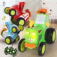 Mini Rc Car With Music Lights Crazy Jumping Vehicle Infrared Remote Control Stunt Cars Walk Upright Rc Truck Funny Children Toys 2