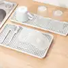 Double Layer Kitchen Drain Tray Dish Drainer Fruit Vegetable Water Drain Racks Washing Drying Rack Serving Plate Detachable Stor 1