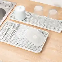 Double Layer Kitchen Drain Tray Dish Drainer Fruit Vegetable Water Drain Racks Washing Drying Rack Serving Plate Detachable Stor 1