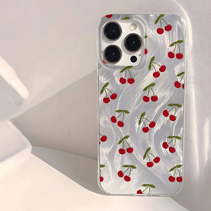 Cherry Pattern IMD Phone Case Cover