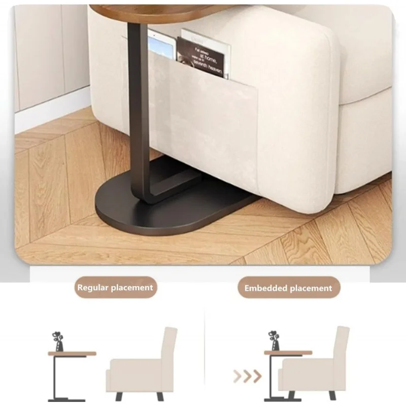 طاولة القهوة BOOM على شكل حرف C، طاولة جانبية متحر...