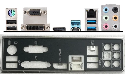 Computer Backplate I/O Motherboard Shield Compatible with Gigabyte Z390