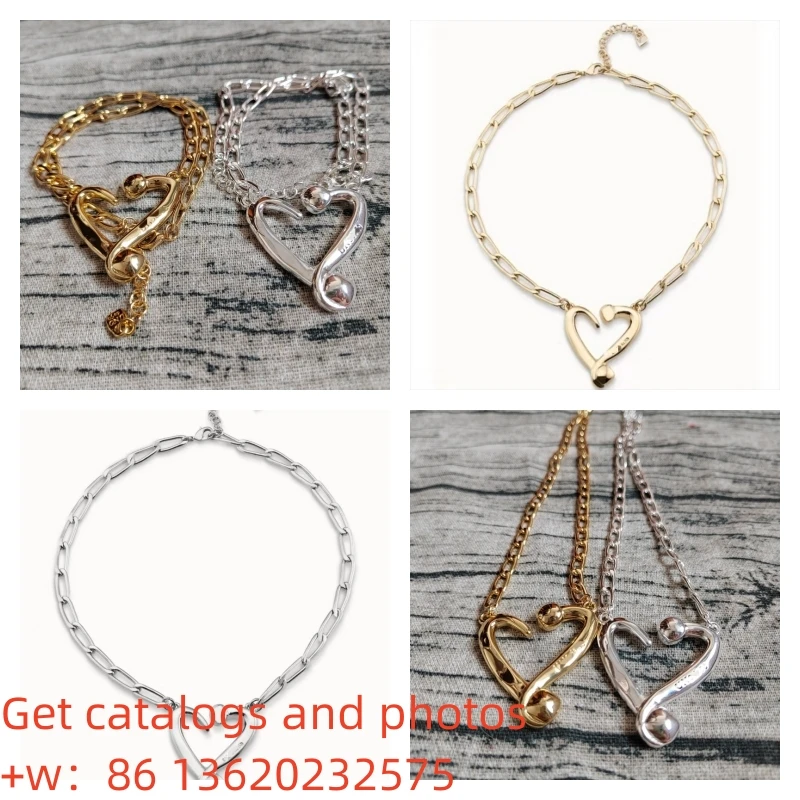 

2023 UNOde50 New European and American Bestselling Fashion High Quality Heart Necklace Women's Romantic Jewelry Gift Bag