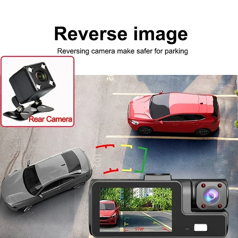 1080P Car Dvr WiFi APP 3/2Lens Dash Cam for Cars Camera for Vehicle Recorder Video Front and Rear Camera  Night Vision Dashcam — view 4