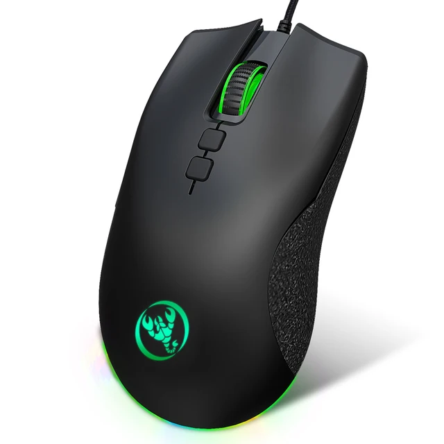 Professional Wired Mouse Colorful Luminous 7D Gaming Mouse Gaming Wired Mouse 6400dpi Adjustable Support Macro Programming 3