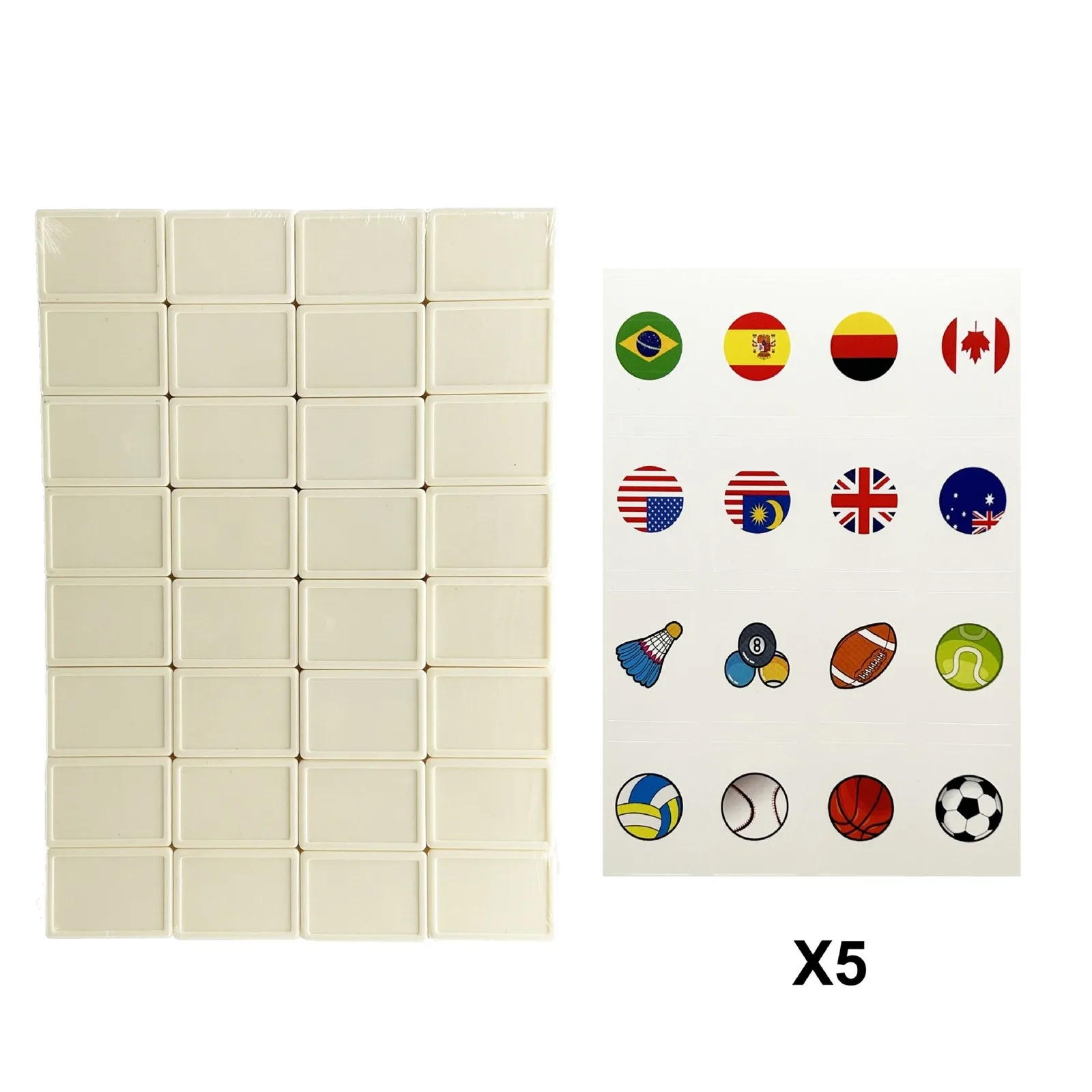 65 Tiles Seaside Escape Game Block Party Board Game Card Game Set Party Event Pattern Battle Game Props Supplies ﻿ 3
