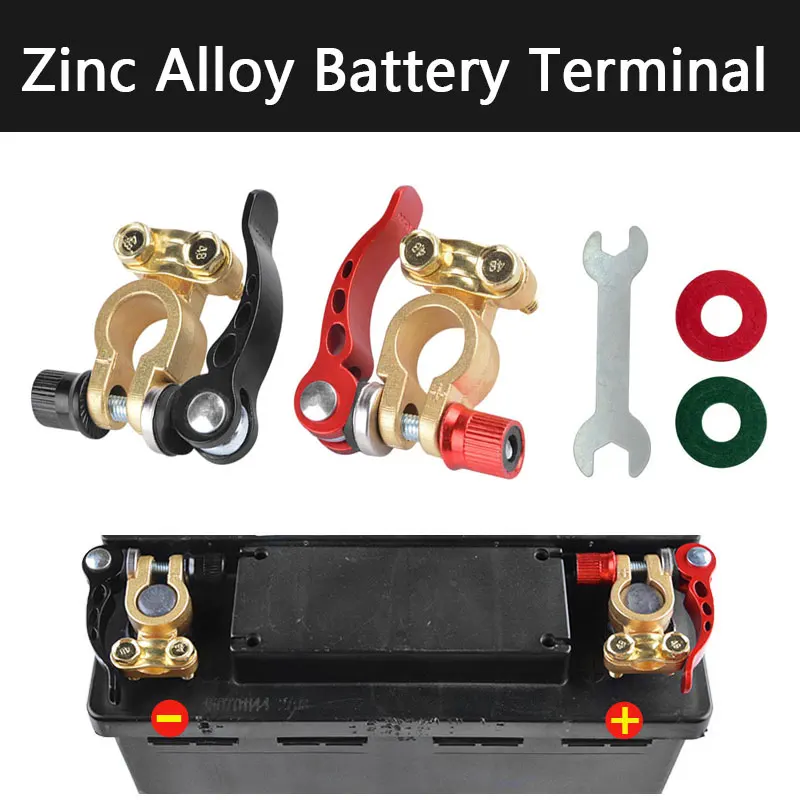 24V 12V Car Battery Terminal Brass Zinc Alloy Power Lug Posts Quick Release Battery Top Clip Connectors 1 -/2 -/4-Way Junction battery terminal connectors battery connectors electrical connectors plug connectors
