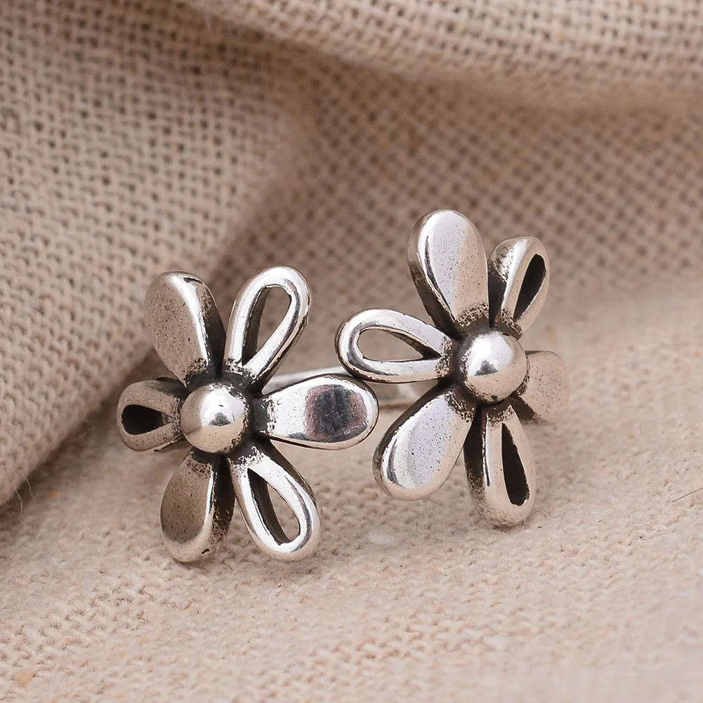 New Arrival Trendy Sweet Rose Flower Thai Silver Ladies Party