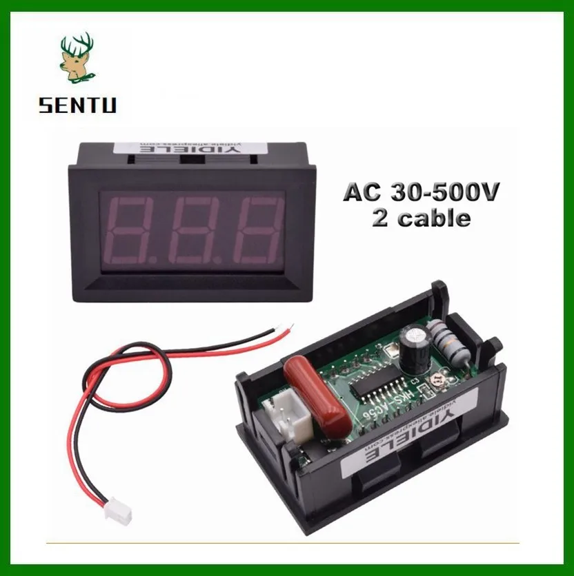 Digital Voltmeter 0-100V 0.56 Inch 3 Wires DC LED Voltage Ammeter Panel Tester Meter For Motorcycle Car