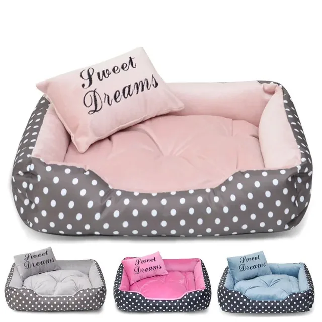 Dog Bed Plush Large Dogs Warm Bedding for Winter Fluffy Accessories Small Breeds Kennel Medium Sofa Pet Supplies Cats Mat Beds 2