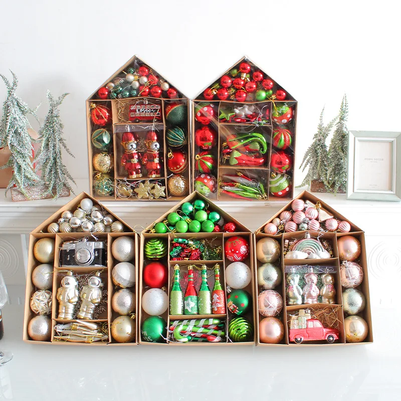 

71Pcs Christmas Balls Ornament Christmas Ornaments Balls Christmas Tree Baubles Ornaments Set Xmas Decoration Home New Year Gift