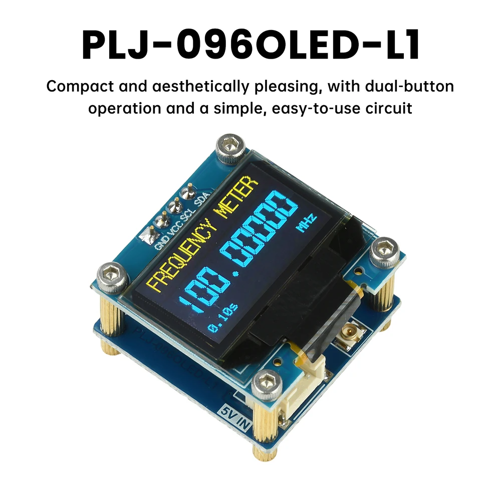 Misuratore di frequenza RF 1kHz ~ 100MHz Display del segnale di frequenza OLED Contatore di frequenza ad alta precisione PER ricetrasmettitore radioamatoriale FM - immagine 6