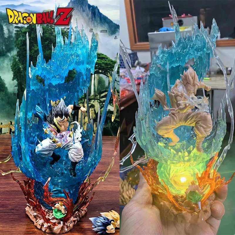 

28cm Dragon Ball Figure Gogeta Vs Broly Figurine Super Saiyan Gogeta Ssj Blue Figures Model Pvc Collections Christmas Toys Gifts