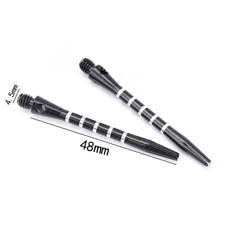 알루미늄 합금 다트 샤프트, 블랙 블루 레드 색상, 2BA 스레드, 53mm 샤프트, 12 개