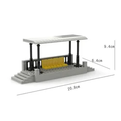 City Trains DIY Building Blocks: Flexible Railway Tracks Set with Bridge and Tunnel (Train station 1set)