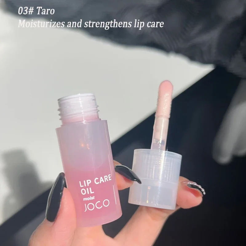 Transparent Lip Oil Glass Lip Gloss Fragrance Non-sticky Moisturizes Lip Tint Lip Plumper Lip Care Serum Primer Big Brush Head 5