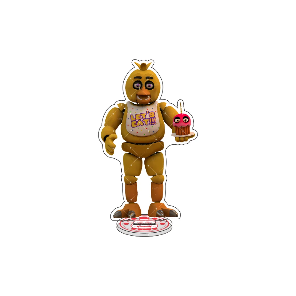 FNaF Acrylic Stand Figure - The Main Cast: Freddy Fazbear & Foxy the Pirate Fox - Unique Christmas Gift & Desk Ornament