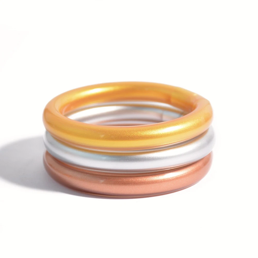 

3pcs/Set Colorful Silicone Bangles Bracelets For Women Girls Fashion Glitter Jelly Bracelet Summer Jewelry Gifts 2023 New