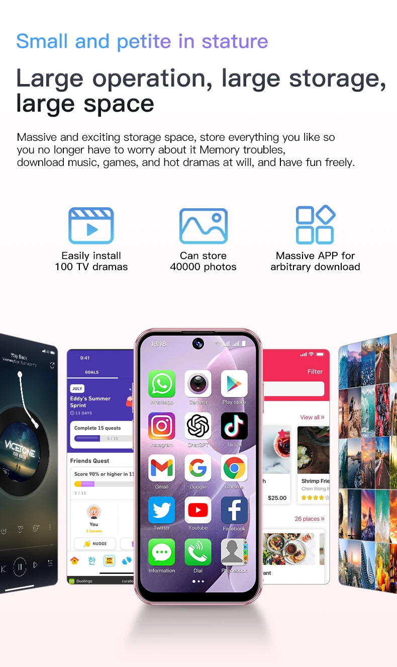 NEW SOYES XS19 3G Mini Smartphone Android 10.0 Dual SIM Standby 3.88Inch HD 2GB+16GB 2000mAh Nami Meatal Glass Bluetooth Face ID