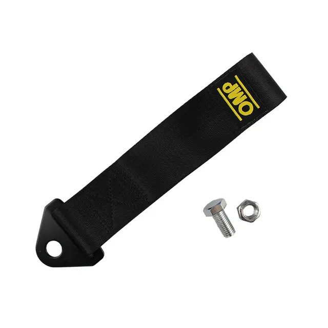 High-Strength Nylon Tow Strap Universal Car Racing Tow Ropes Auto Trailer Ropes Auto Trailer Ropes Bumper Trailer Towing Strap Black