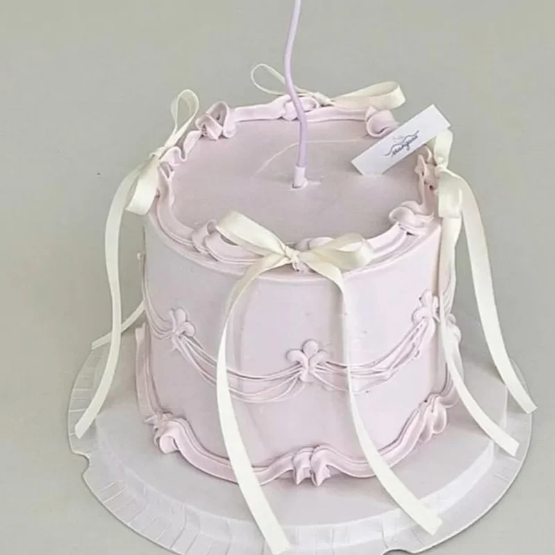 50/100 Stück Rosa Rote Schleifen Kuchendekoration Bänder Tortendeko Geburtstagsparty Zubehör Weihnachten Hochzeit Kuchen DIY Deko – Detail 5
