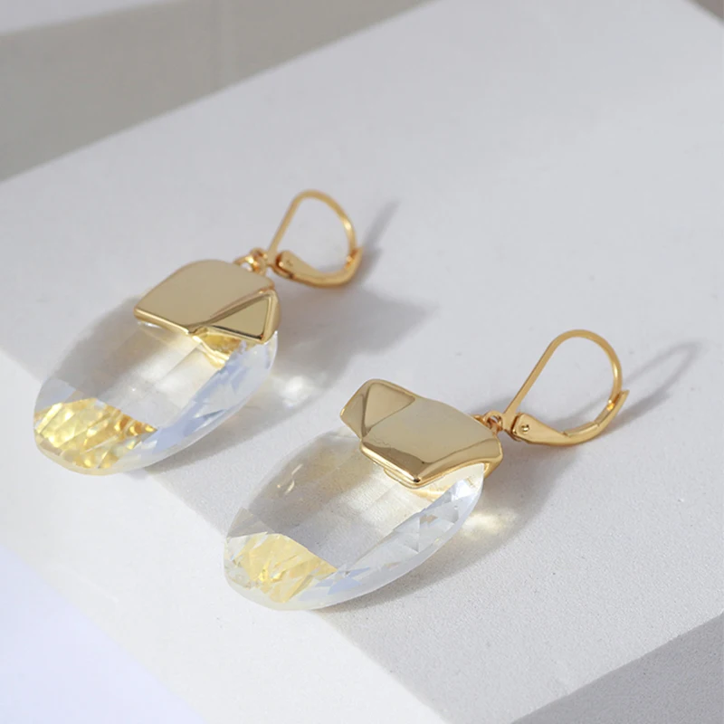 Korean Creative Personality Jewelry Pattern Transparent Pendant Earrings for Women Fashion Charming Dangle Earrings