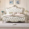 American Style Solid Wood Luxury Beds Modern Minimalist High-End Double Bed French-Designed Bedroom Furniture Fauteuil Lit FYBB 3