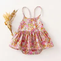 Fashion Floral Baby Girl Playsuit Summer Soft Cotton Newborn Baby Girl Romper Baby Holiday Clothes 5