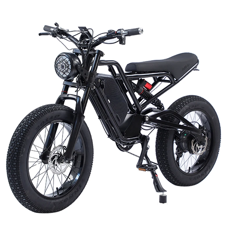 AKEZ 48V 750W/1500W motor 18AH 20*4.0-inch fat tires Adult Mountain Off-road Electric Bicycle All-terrain
